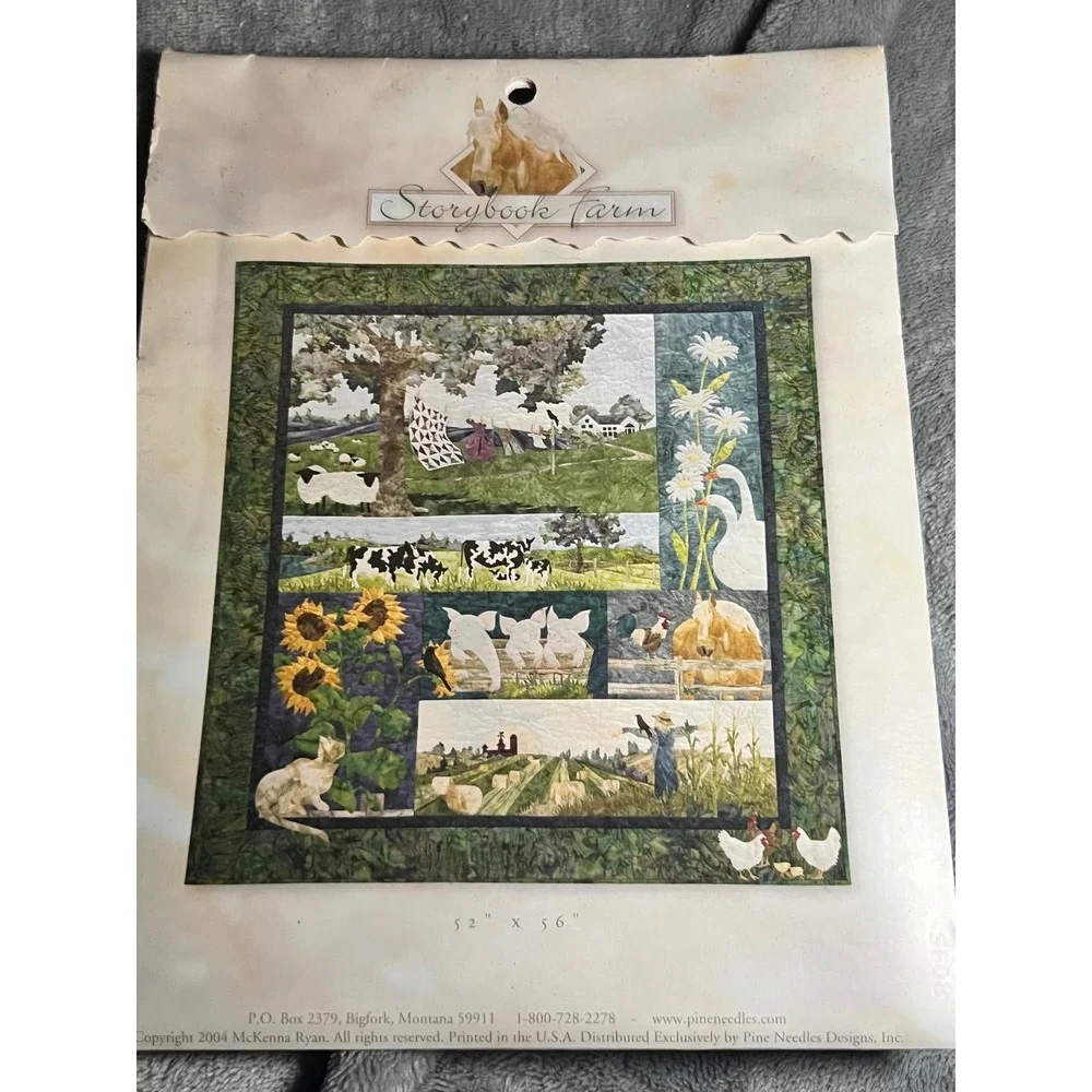 McKenna Ryan Quilt Patterns Lot Storybook Farm Back on the Farm 3 Blocks Cat